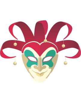 Stickers masque de carnaval 