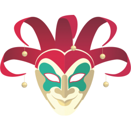 Stickers masque Joker carnaval 