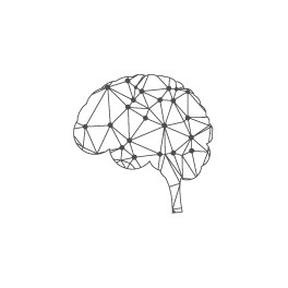 Stickers cerveau polygonal moderne design