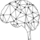 Stickers cerveau polygonal moderne design