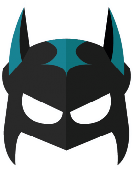 Stickers masque de carnaval Batman