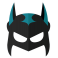 Stickers masque de carnaval Batman