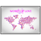 Stickers map monde love amour cœurs