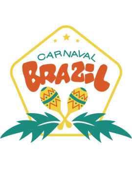 Stickers carnaval Brésil avec maracasses 