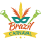 Stickers carnaval Brésil avec plumes jaune vert orange