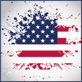 Stickers drapeau américain éclaboussure tâche 