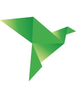Stickers origamis  vert moderne design polygonal