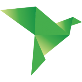 Stickers origamis  vert moderne design polygonal