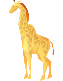 Stickers enfant girafe polygonal moderne design