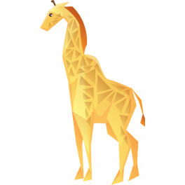 Stickers enfant girafe polygonal moderne design