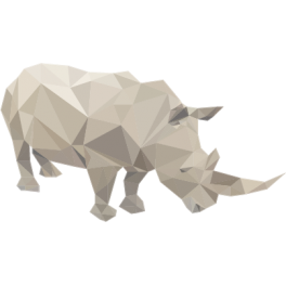 Stickers enfant rhinocéros  polygonal moderne design 