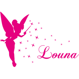 Stickers Fée prénom Louna