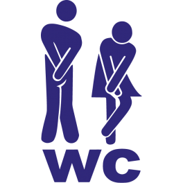 Stickers toilettes WC hommes femmes