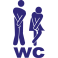 Stickers toilettes WC hommes femmes