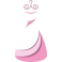 Stickers robe de mariée robe cocktail rose et blanche 