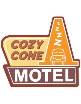 Stickers icône écusson cozy cone motel  cars 