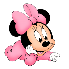 Stickers Bébé Minnie rose Disney