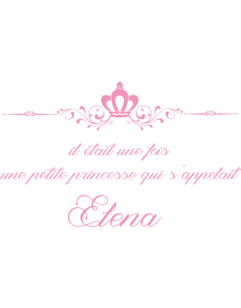 Stickers phrase princesse