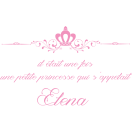 Stickers phrase princesse