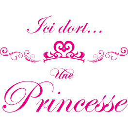 Stickers ici dort une princesse