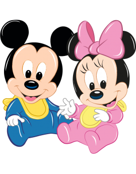 Stickers bébé Mickey et Minnie