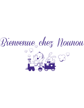 Stickers Texte bienvenue chez nounou