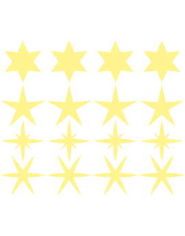 Stickers kit étoiles phosphorescentes 