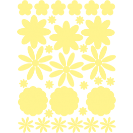 Stickers kit fleurs phosphorescentes 
