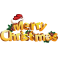 Stickers texte Merry Christmas 3D repositionnable