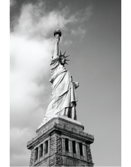 Poster statut de la liberté noir et blanc