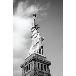 Poster statut de la liberté noir et blanc