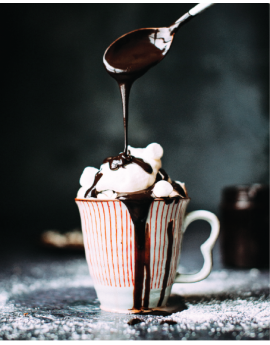 Poster tasse avec chocolat fondu