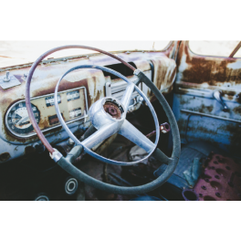 Poster intérieur vieille voiture