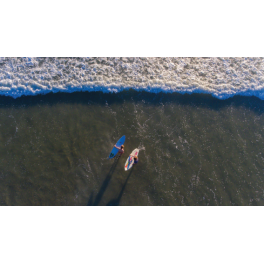 Poster surfeur vu du haut