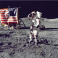 Poster astronaute sur la lune
