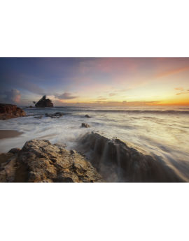 Poster rocher avec la mer