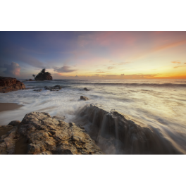 Poster rocher avec la mer