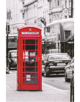 Poster cabine de téléphone rouge