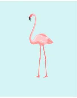 Poster flamant rose