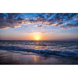 Poster couché de soleil sur la plage