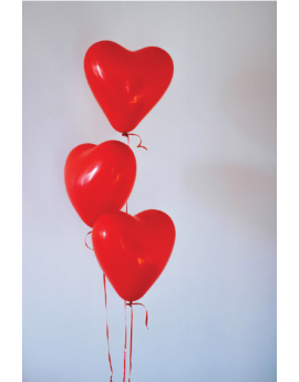 Poster ballons en forme de coeur