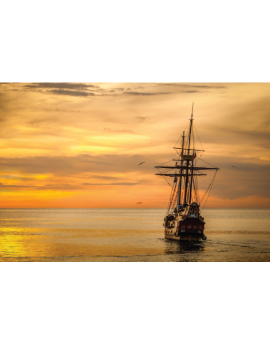 Poster bateau sur la mer 