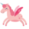 Stickers licorne rose