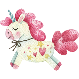 Stickers licorne aquarelle