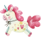 Stickers licorne aquarelle