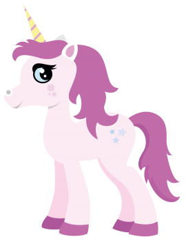 Stickers licorne rose