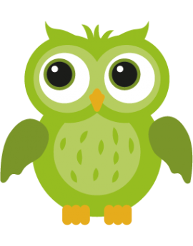 Stickers hibou vert