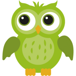 Stickers hibou vert