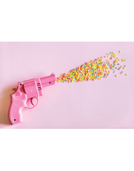 Poster pistolet à confettis