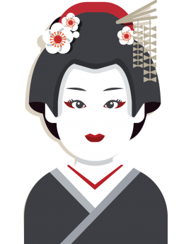 Sticker Geisha Japon